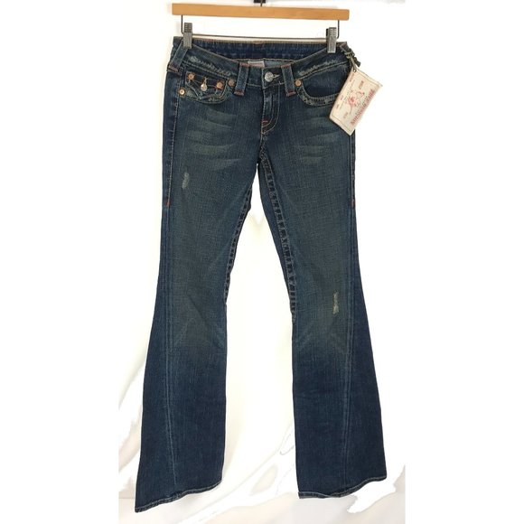 NWT Womens Size 27 27x34 True Religion Joey Classic Five-Pocket Flare Jeans - Picture 1 of 4